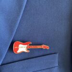Pin Guitarra Roja Fender Stratocaster