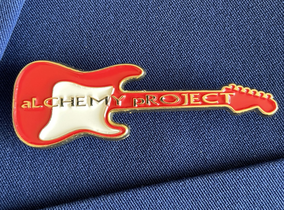 Pin Guitarra Roja Fender Stratocaster