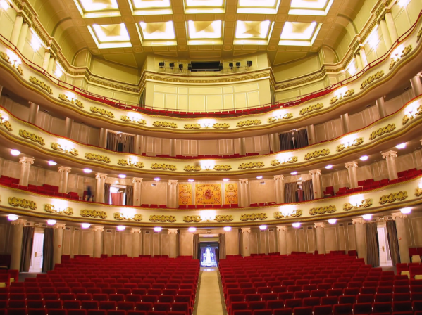 Interior del teatro a Fundación - concierto homenaje a Dire Straits en Vigo, por Alchemy Project